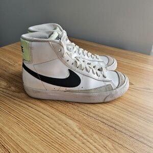 Nike White and Black High-Top Sneakers